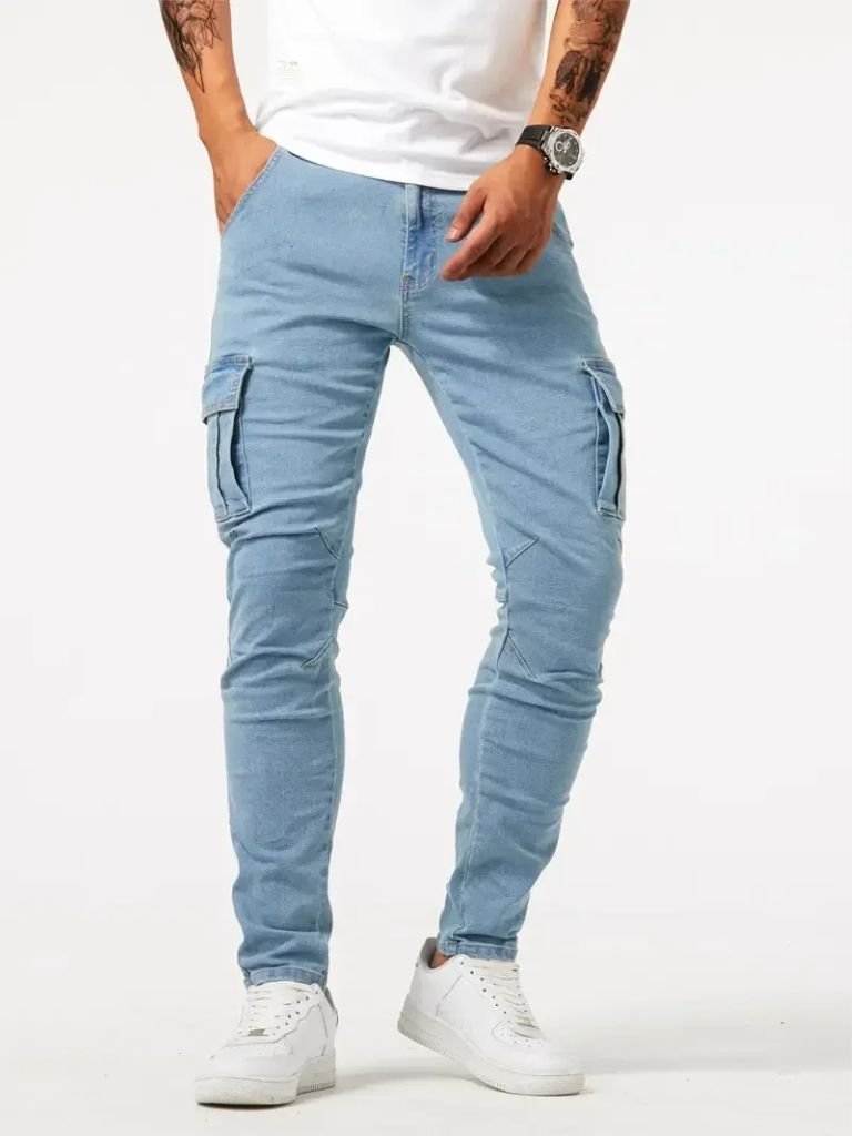 Pantalones Cargo de Denim