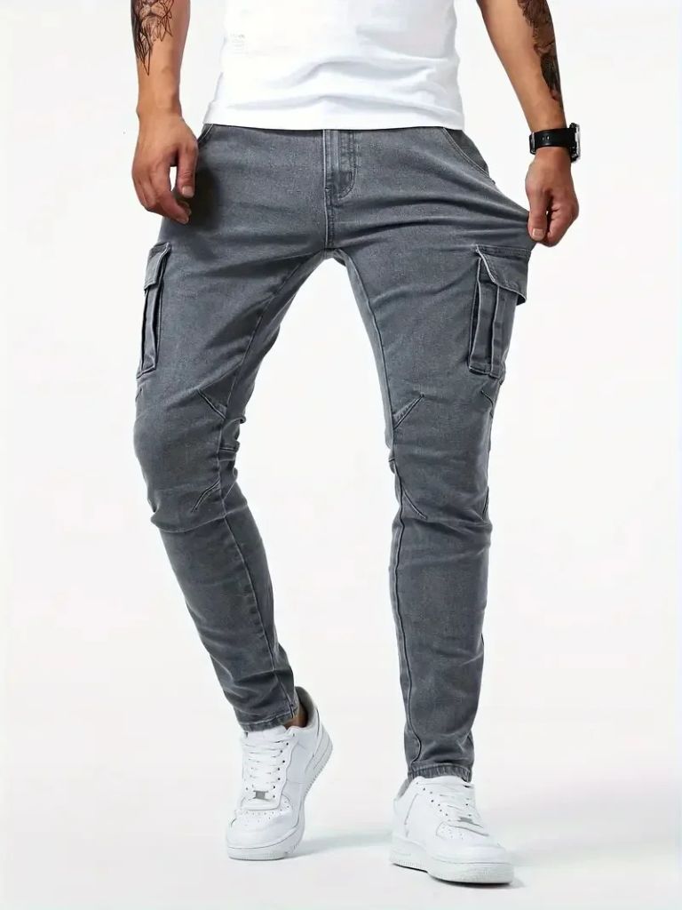 Pantalones Cargo de Denim