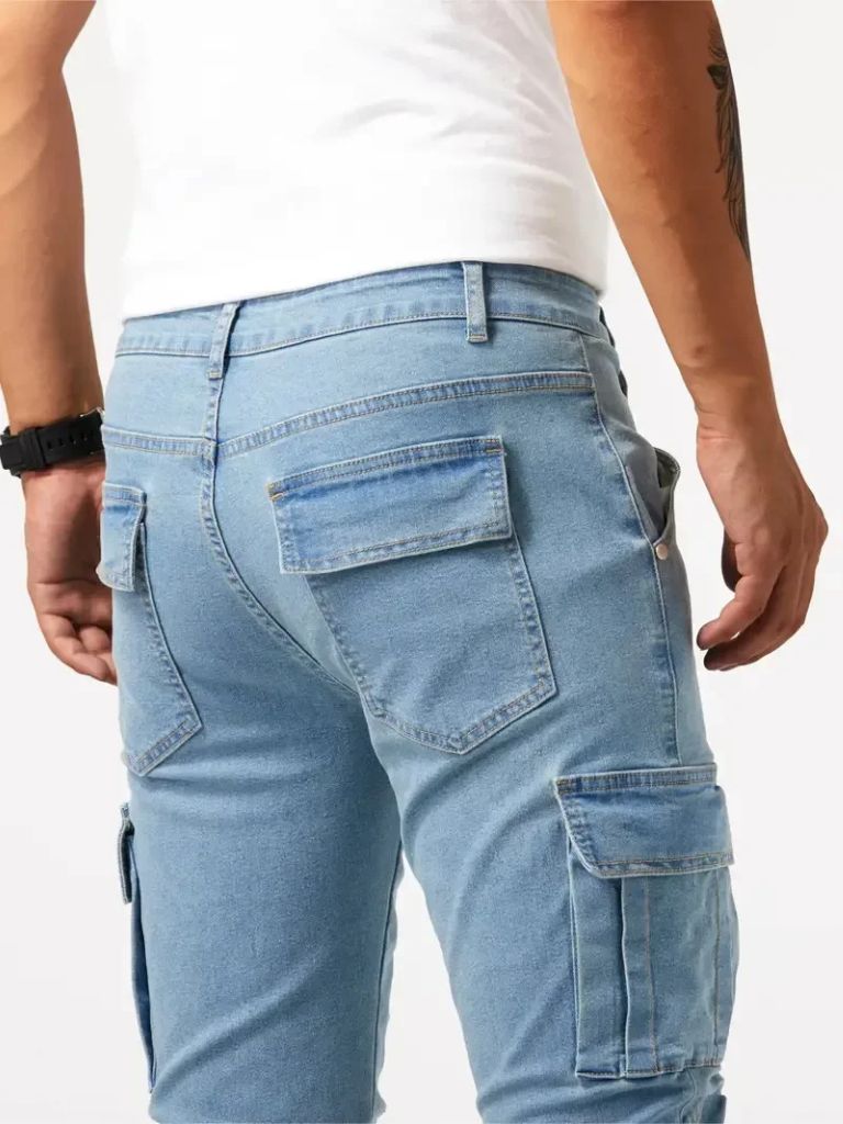 Pantalones Cargo de Denim