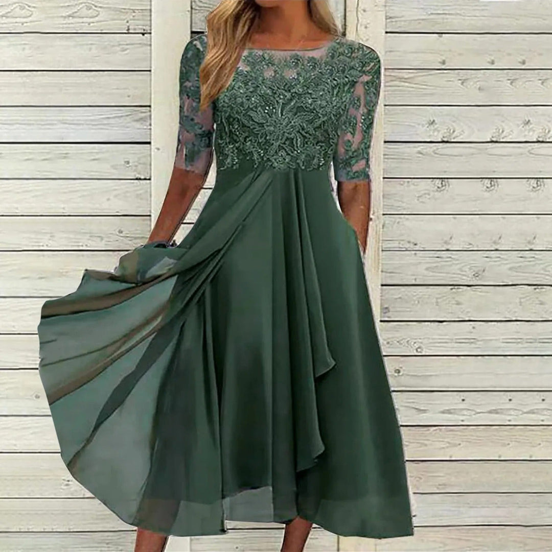 Harper™ | Vestido midi de encaje elegante