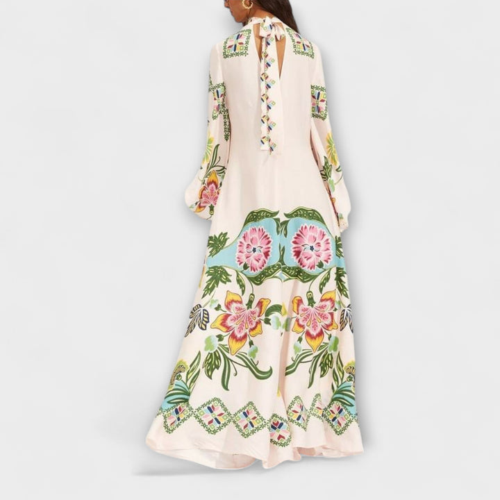 Lisa - Elegantes vestido maxi con estampado floral y diseño holgado