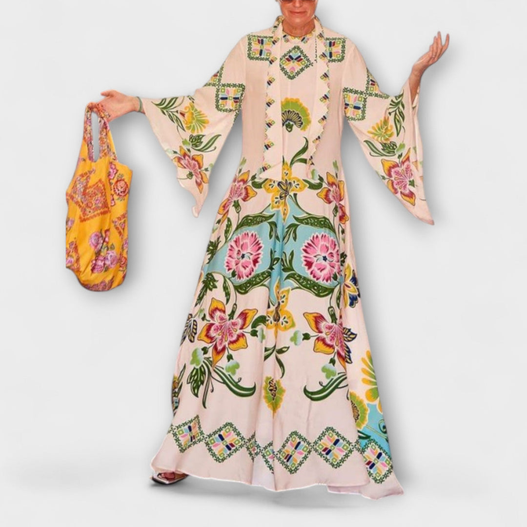 Lisa - Elegantes vestido maxi con estampado floral y diseño holgado