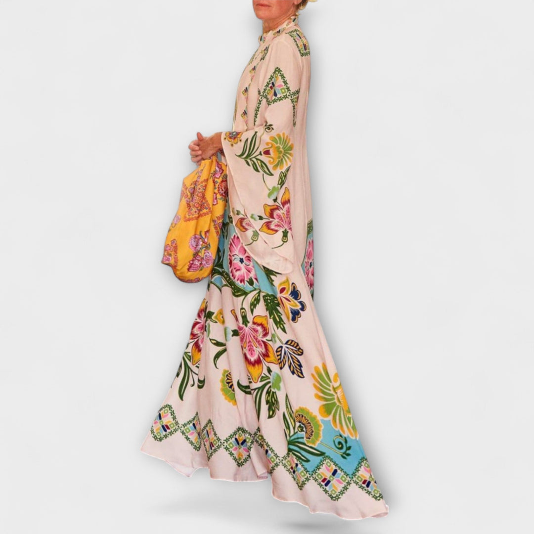 Lisa - Elegantes vestido maxi con estampado floral y diseño holgado