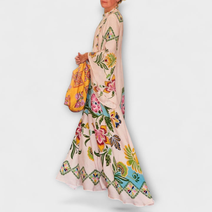 Lisa - Elegantes vestido maxi con estampado floral y diseño holgado