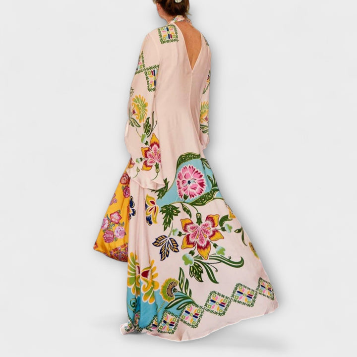 Lisa - Elegantes vestido maxi con estampado floral y diseño holgado