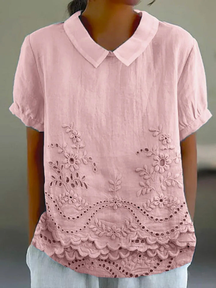 Lily™ | Camiseta bordada floral