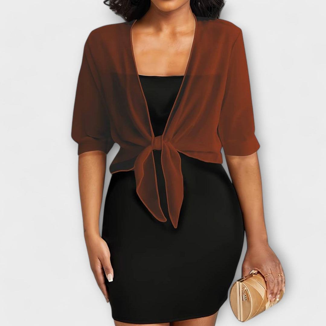 Olivia - Blusa con parte delantera abierta