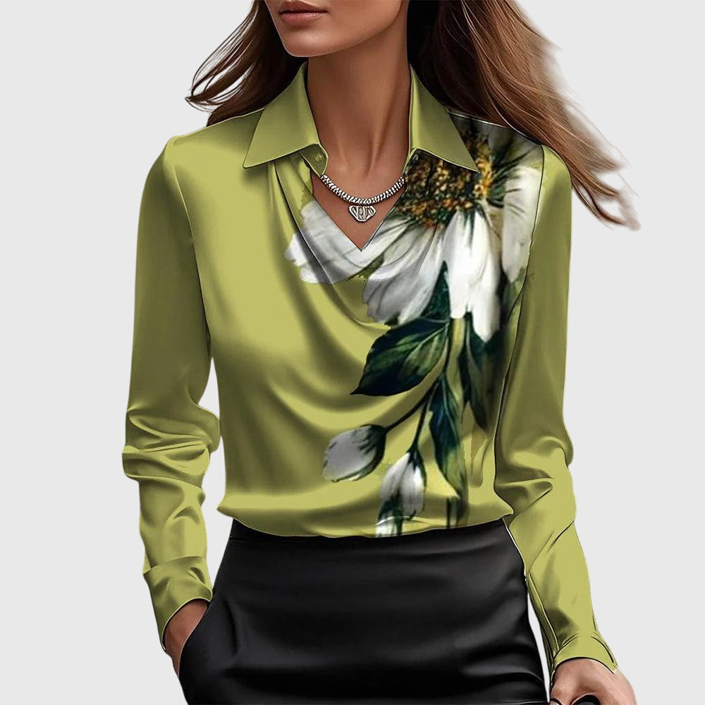 Aisha™ | Blusa brillante fluida