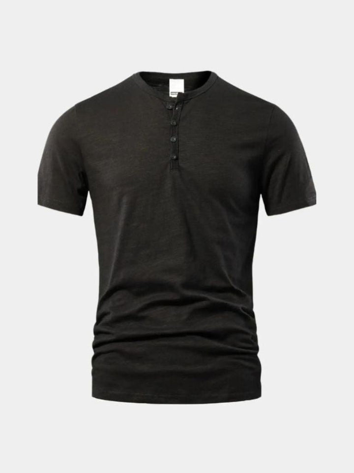 Camiseta Casual de Cuello Henley