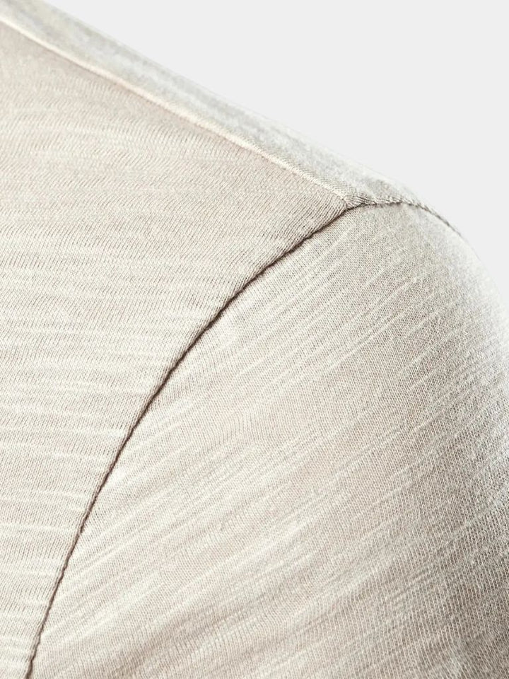 Camiseta Casual de Cuello Henley