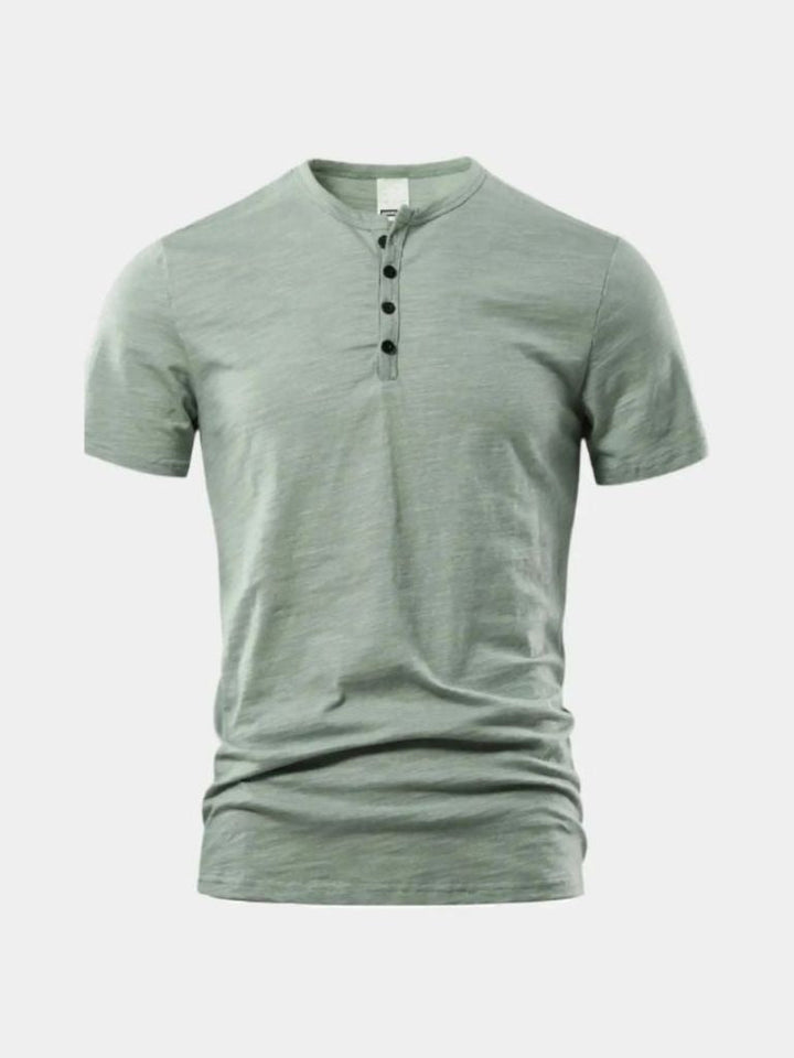 Camiseta Casual de Cuello Henley