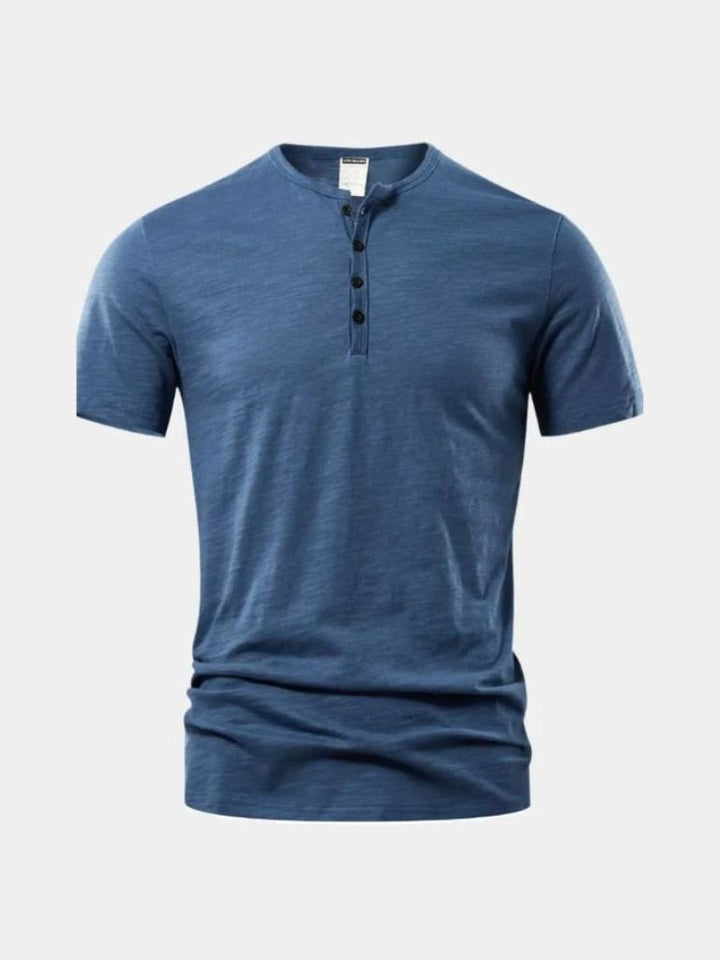 Camiseta Casual de Cuello Henley