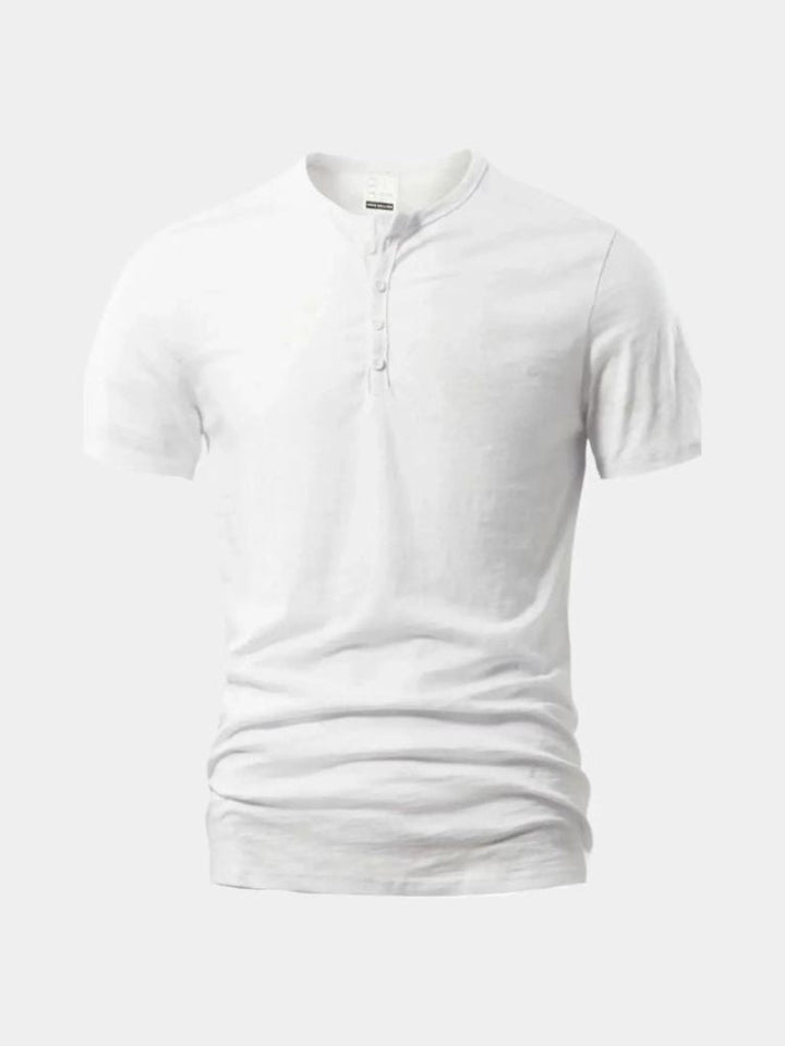 Camiseta Casual de Cuello Henley