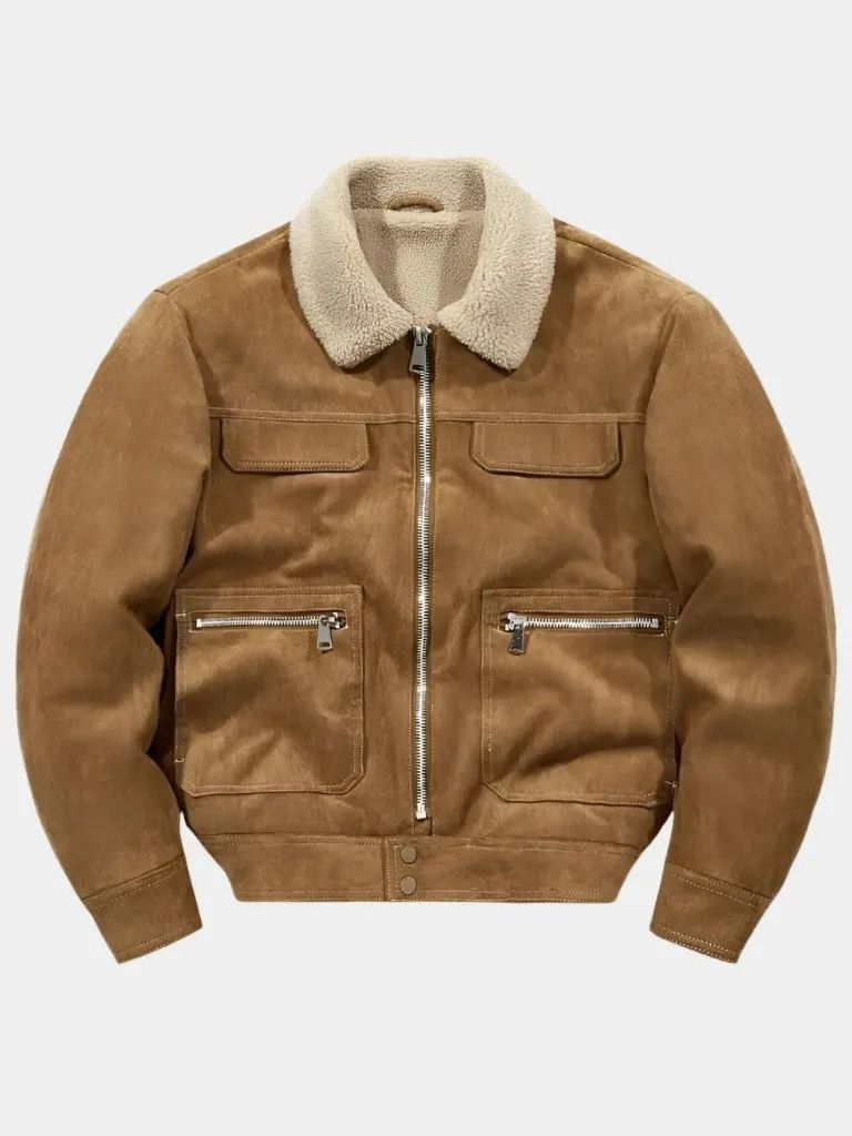 Chaqueta Esencial de Suede con Forro Polar