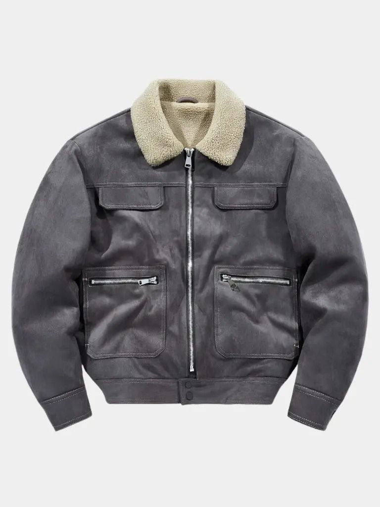 Chaqueta Esencial de Suede con Forro Polar