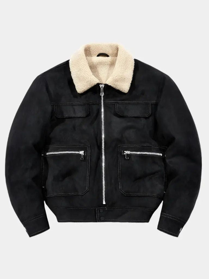 Chaqueta Esencial de Suede con Forro Polar