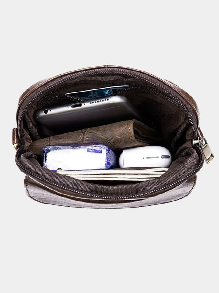 Bolso de Hombro Esencial de Cuero