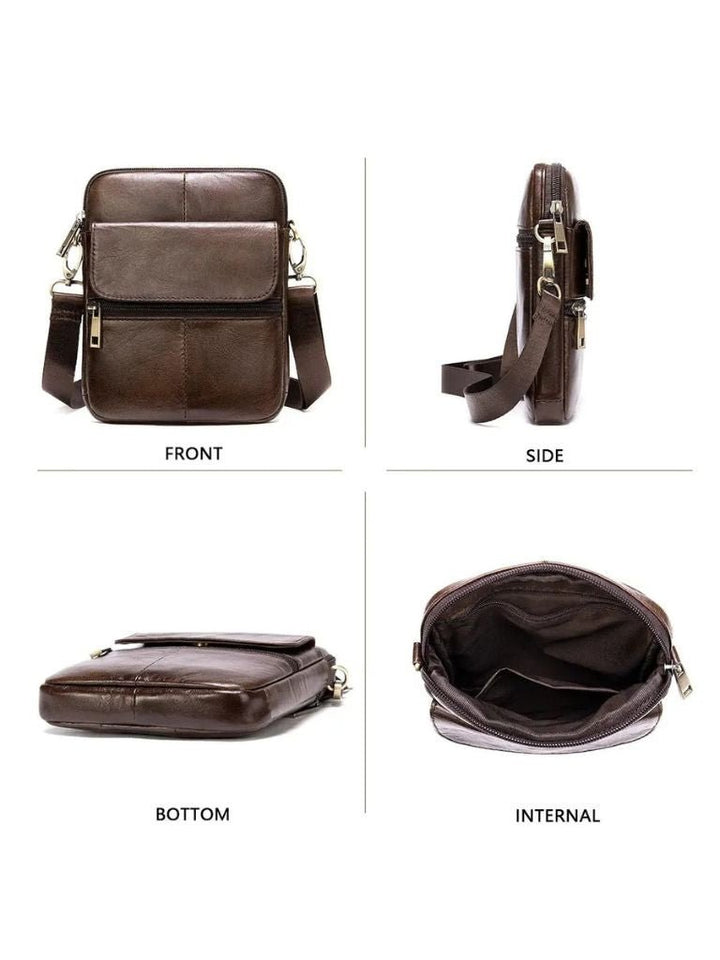 Bolso de Hombro Esencial de Cuero