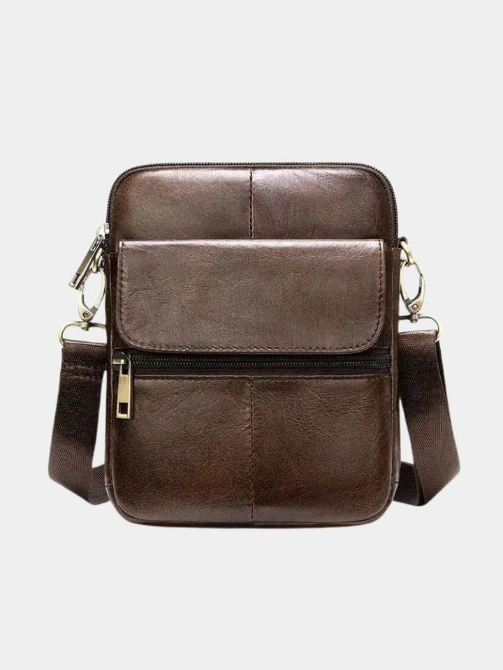 Bolso de Hombro Esencial de Cuero