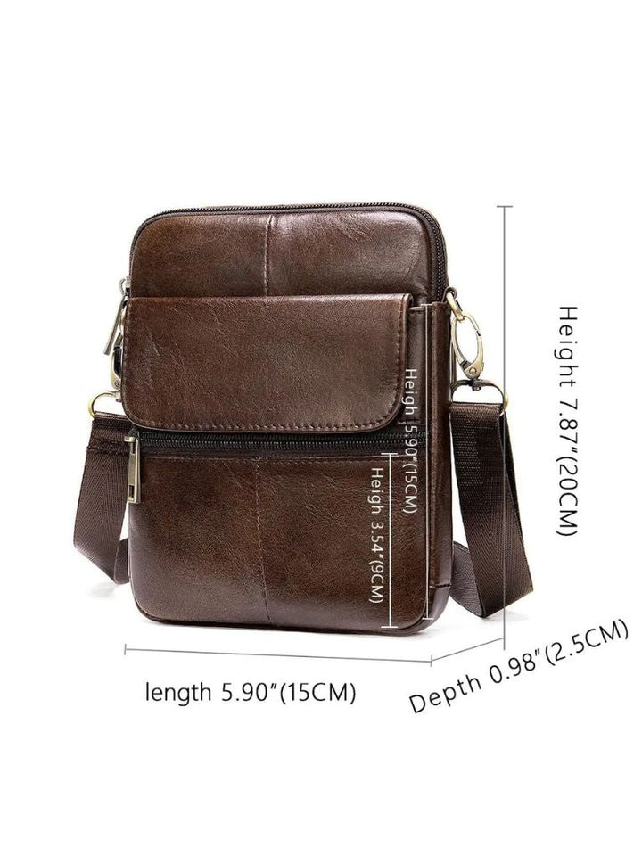 Bolso de Hombro Esencial de Cuero