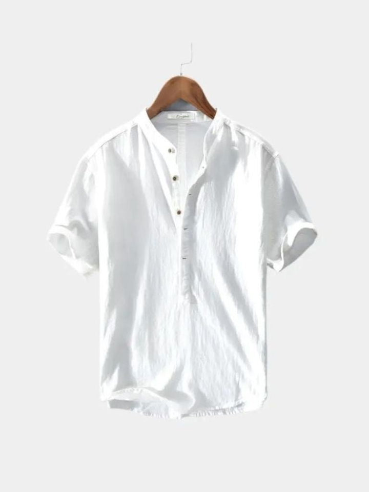 Camisa Esencial de Lino de Manga Corta