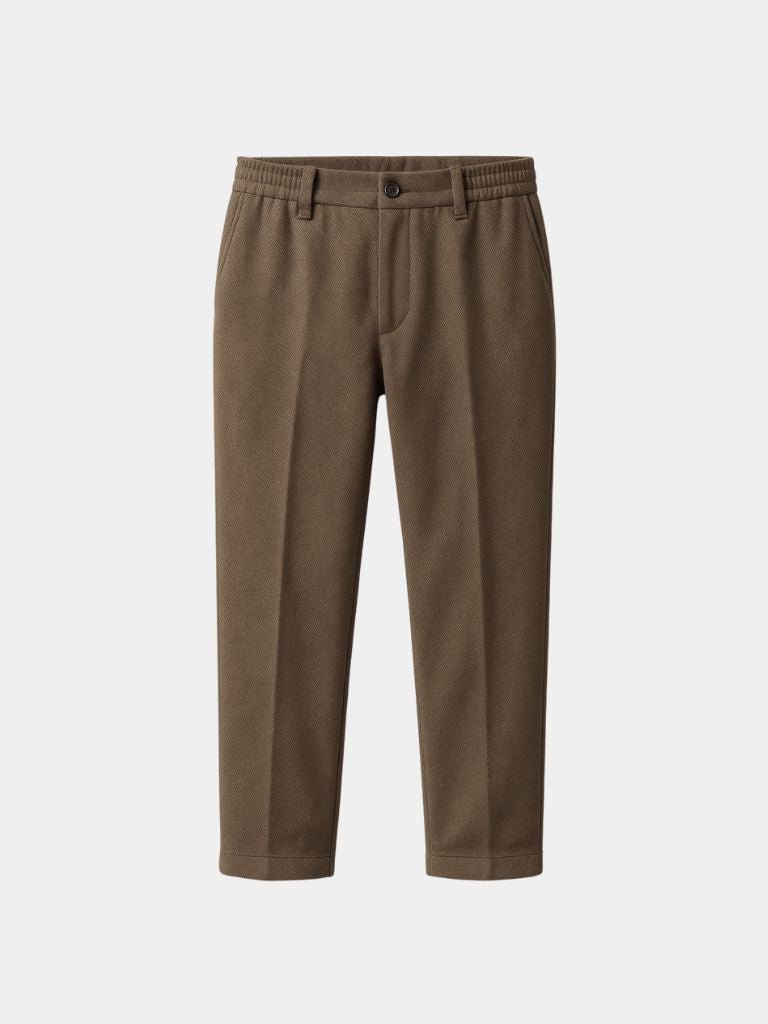 Esenciales Pantalones Rectos Elásticos
