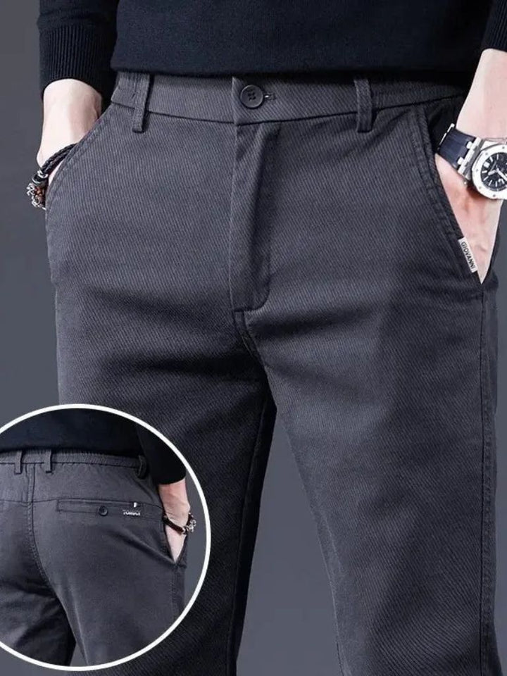 Esenciales Pantalones Rectos Elásticos
