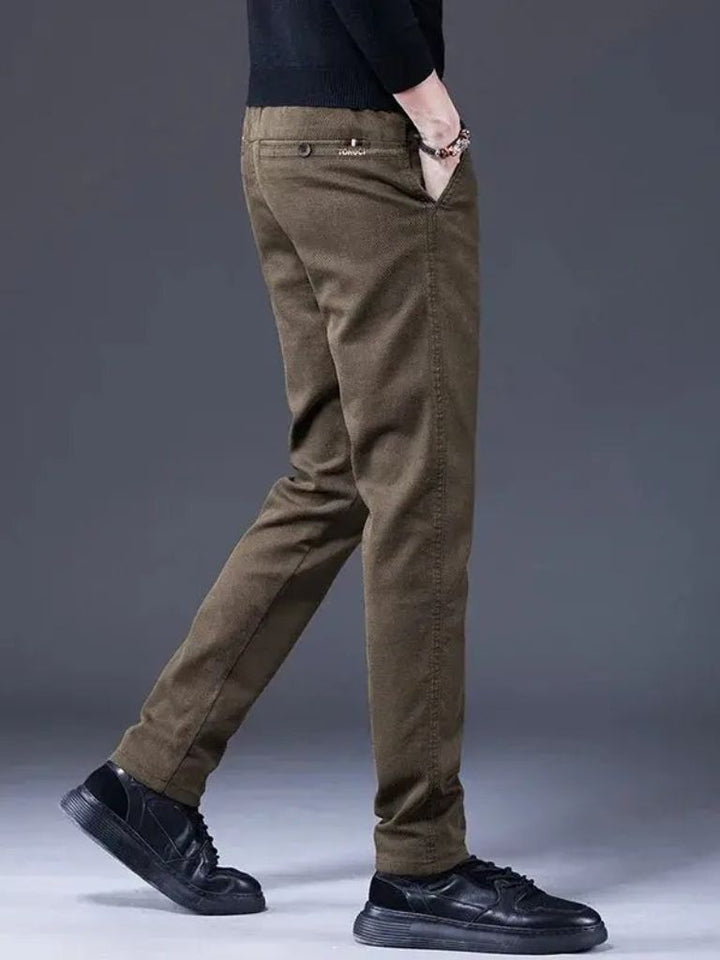 Esenciales Pantalones Rectos Elásticos