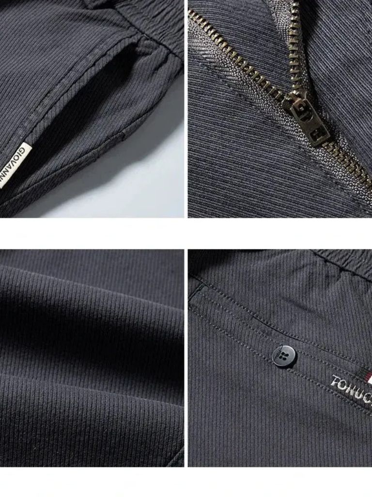 Esenciales Pantalones Rectos Elásticos