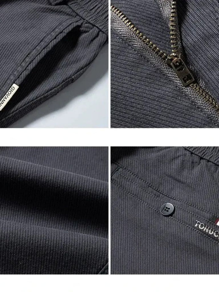 Esenciales Pantalones Rectos Elásticos