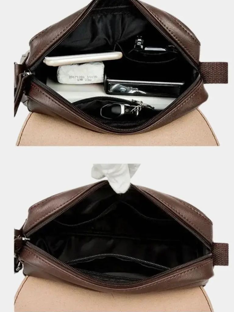 Bolso de Hombro Masculino Estilo Clásico
