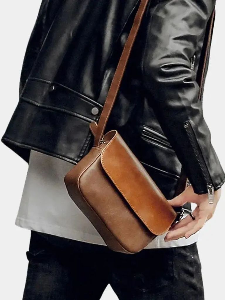 Bolso de Hombro Masculino Estilo Clásico