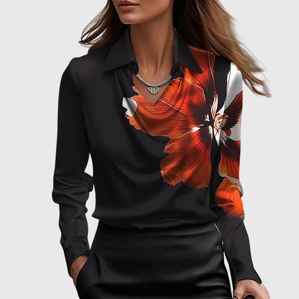 Aisha™ | Blusa brillante fluida