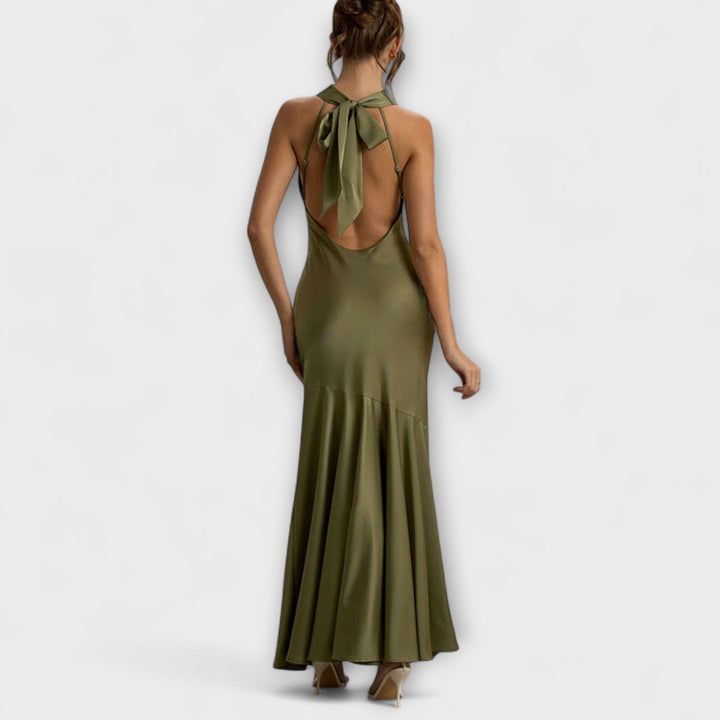 Lennon - Elegantes maxi vestido de seda