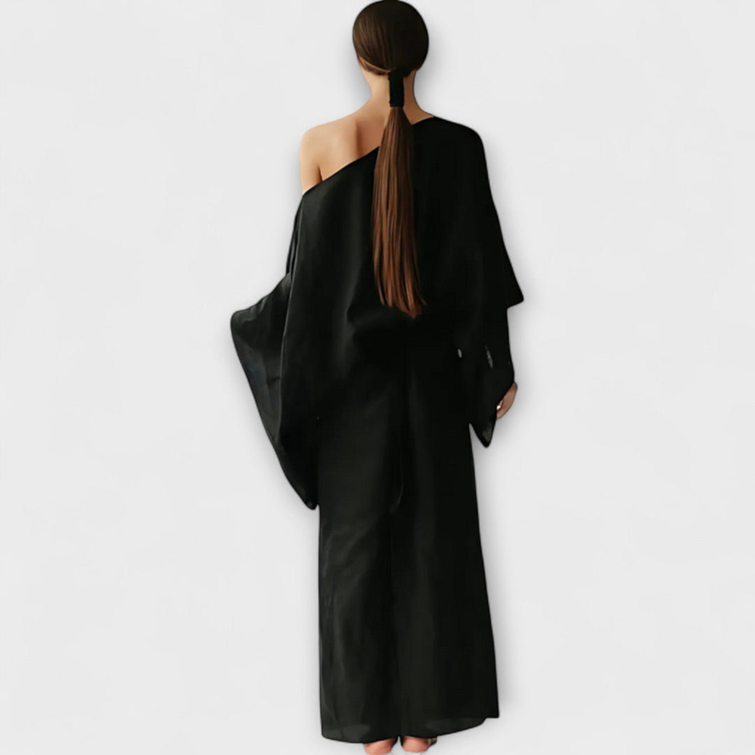 Dana - Vestido kimono hecho de lino y algodón