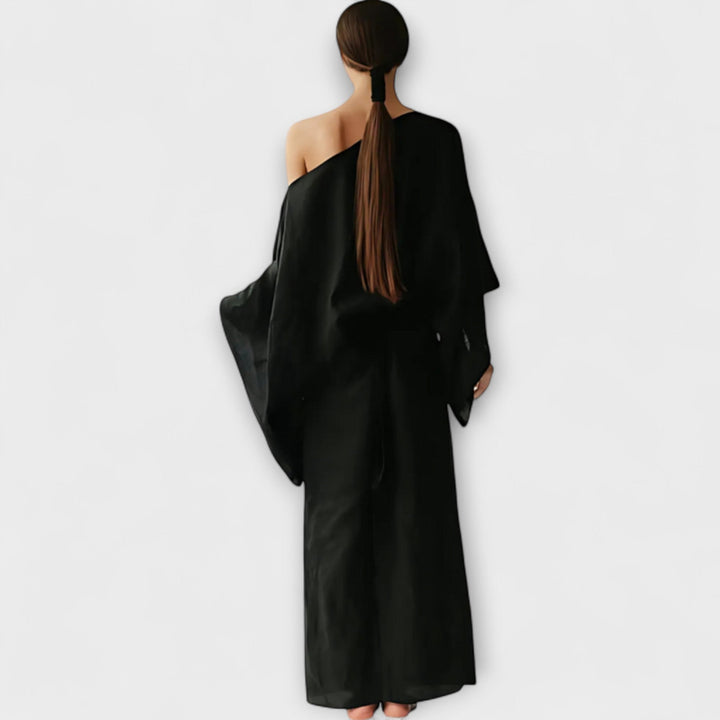 Dana - Vestido kimono hecho de lino y algodón