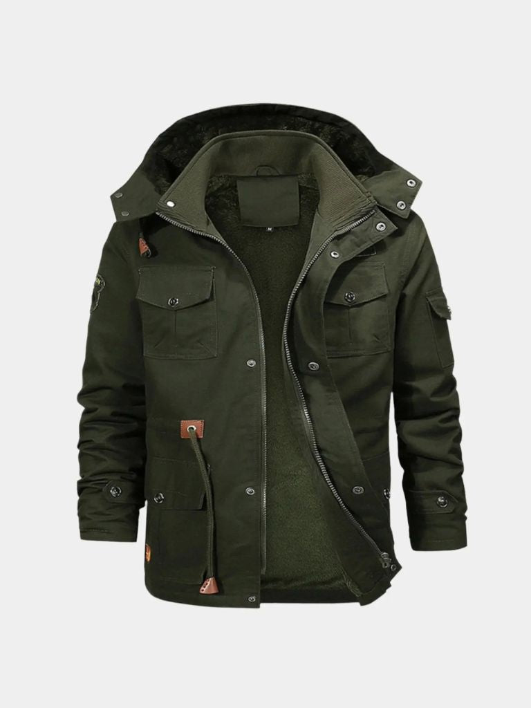 Chaqueta Bomber con Capucha y Forro Polar