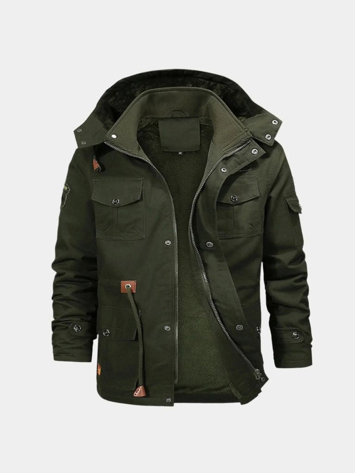 Chaqueta Bomber con Capucha y Forro Polar