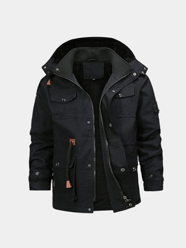 Chaqueta Bomber con Capucha y Forro Polar