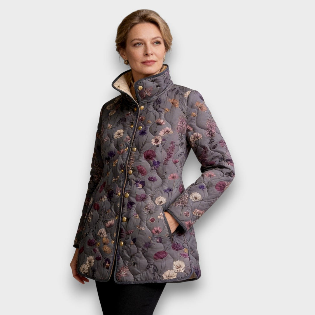 Niva - Chaqueta Vintage con Estampado Floral Retro
