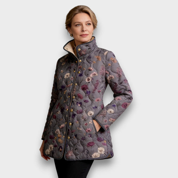 Niva - Chaqueta Vintage con Estampado Floral Retro