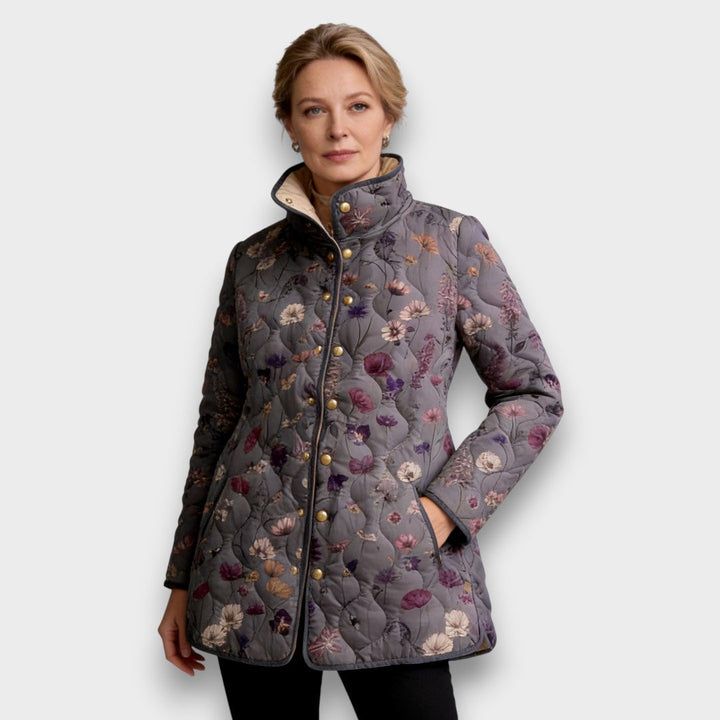 Niva - Chaqueta Vintage con Estampado Floral Retro