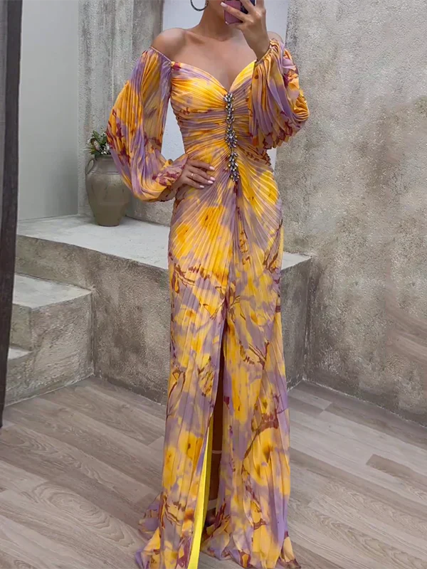 Sophie™ | Vestido Largo Plisado