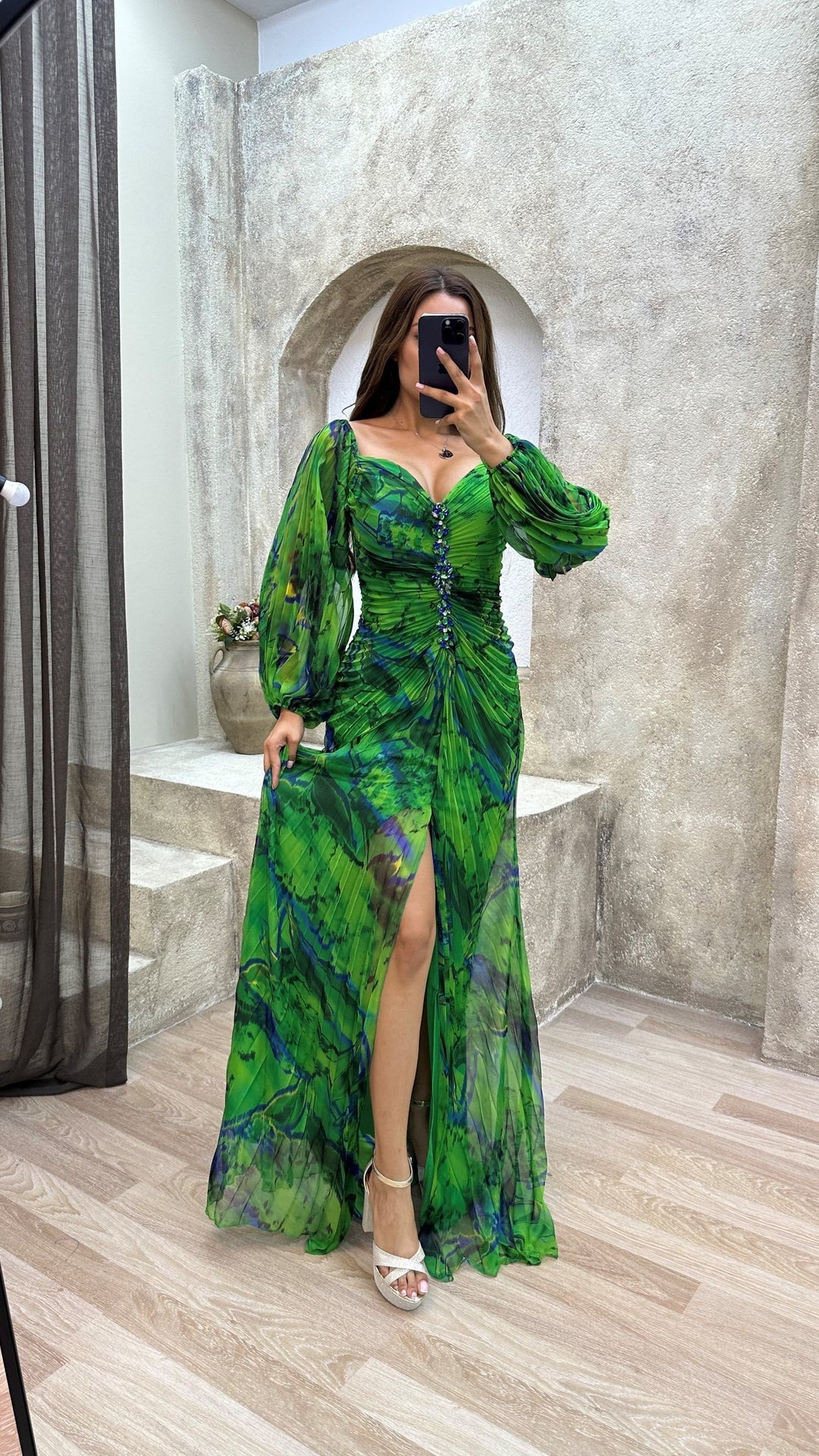 Sophie™ | Vestido Largo Plisado