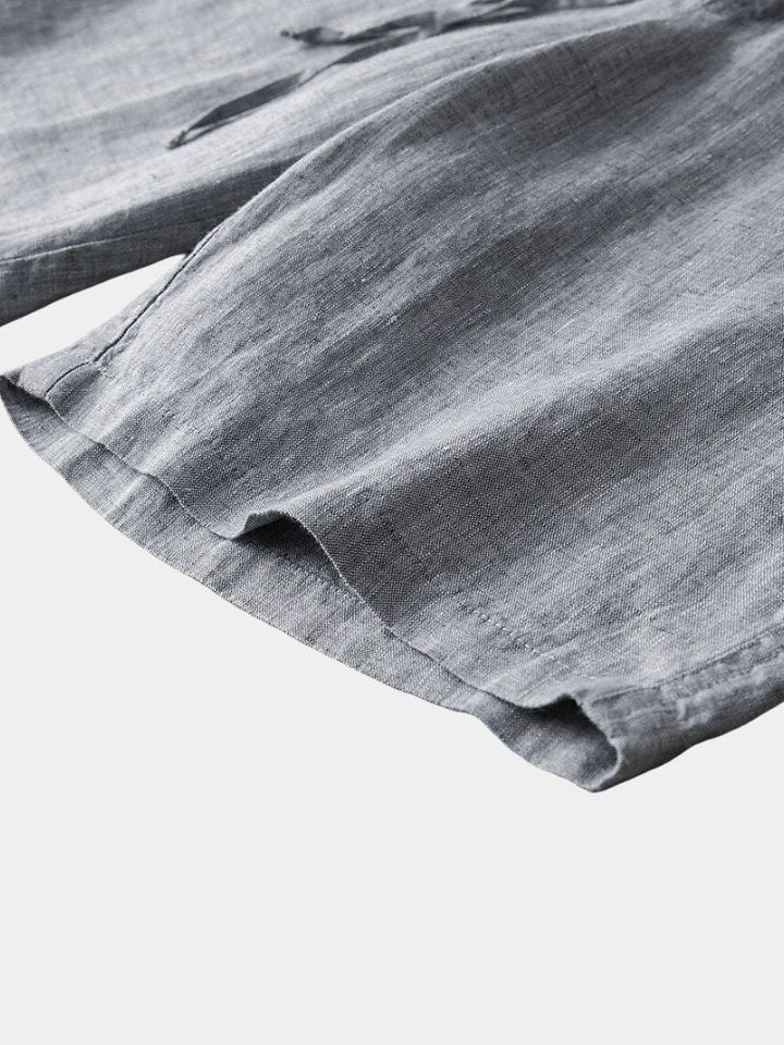 Shorts de Lino Gris Mariner
