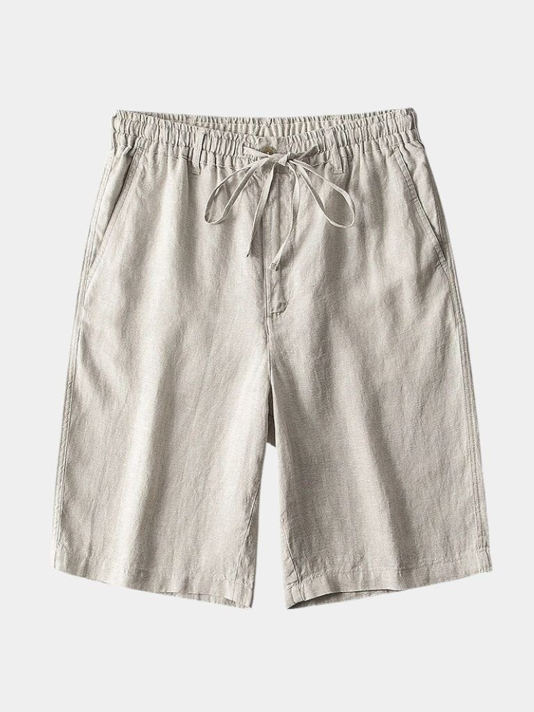 Shorts de Lino Gris Mariner