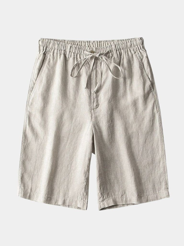 Shorts de Lino Gris Mariner