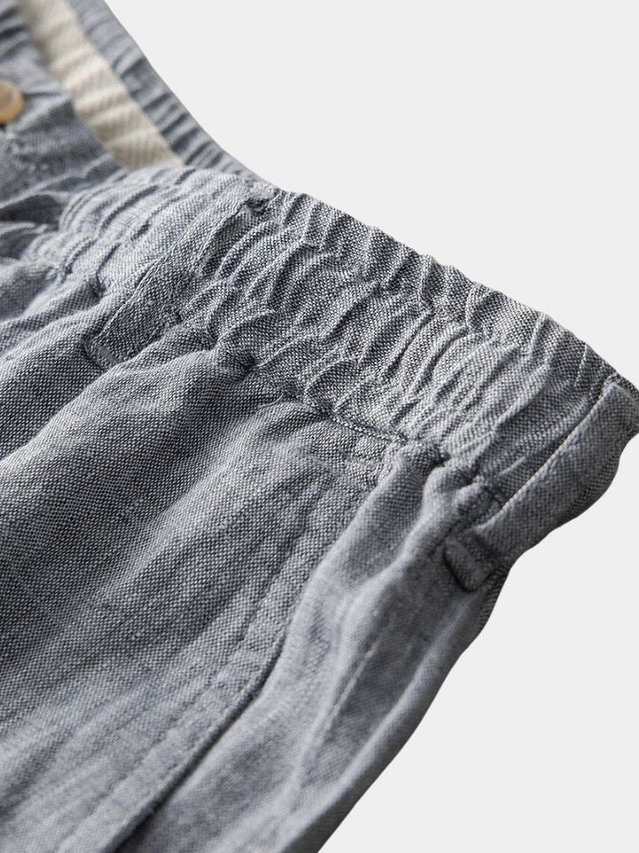 Shorts de Lino Gris Mariner