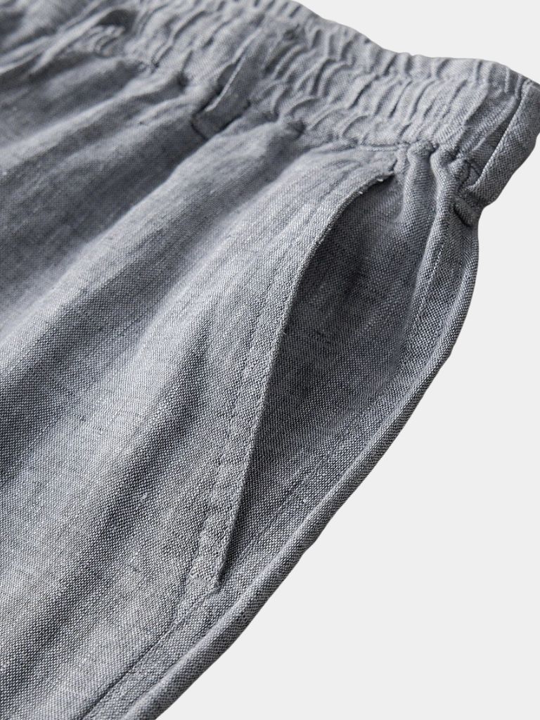 Shorts de Lino Gris Mariner