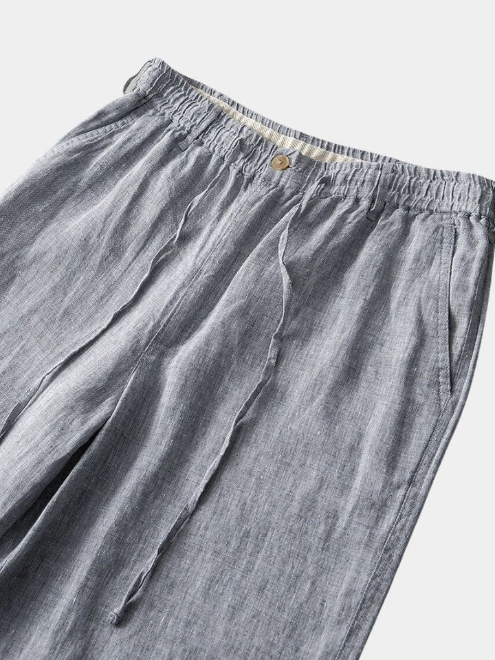 Shorts de Lino Gris Mariner